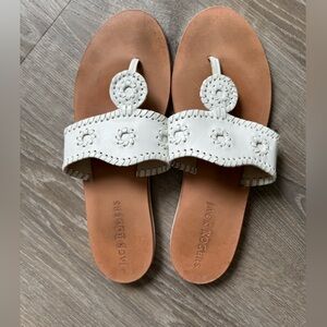 White jack Roger sandals, size 11